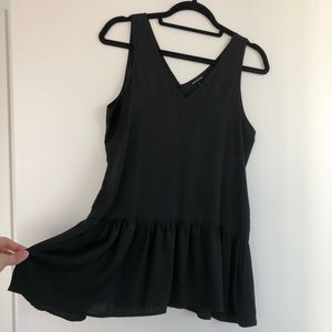 Black Flared Tank Top, Who What Wear- Size small